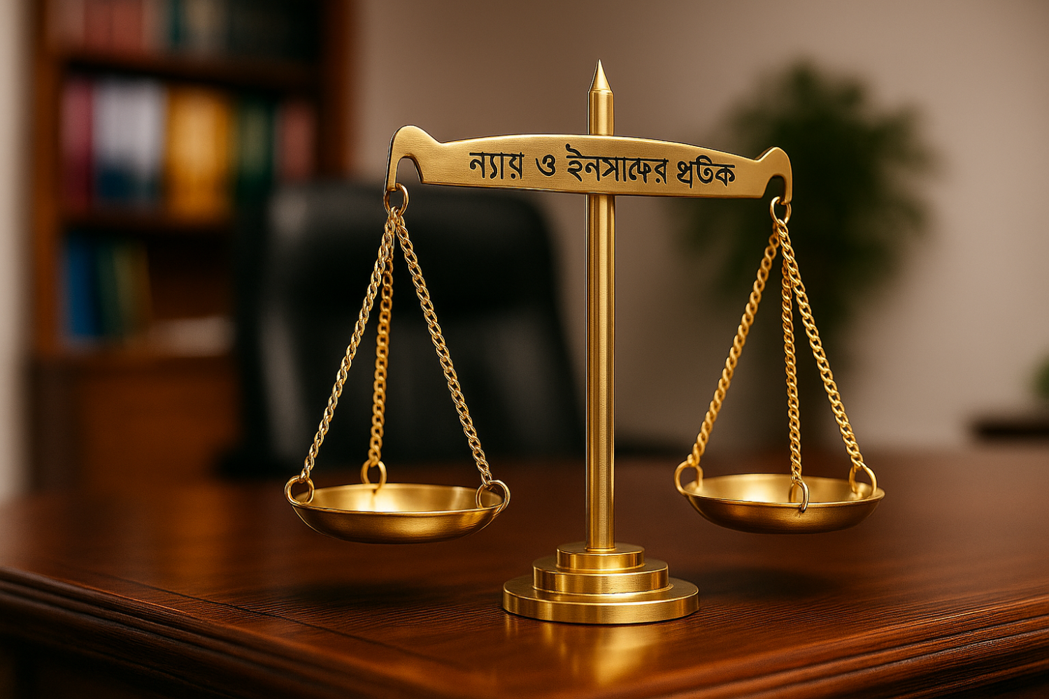 পিতলের সোনালী দাঁড়িপাল্লা | অফিস ও গিফট শোপিস |